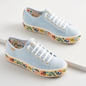 COPY - NEW Rosalie Embroidered Jute Triple Sneaker Keds | Rifle Paper Co.